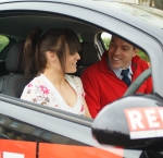 Learner and driver in car