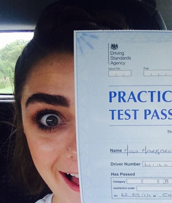 Maisie Williams behind certificate