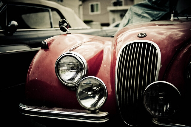 Vintage red car